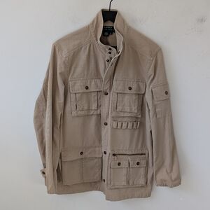 Lauren Ralph Lauren Khaki Tan Hunting Multi Pocket Cotton Field Jacket 2X